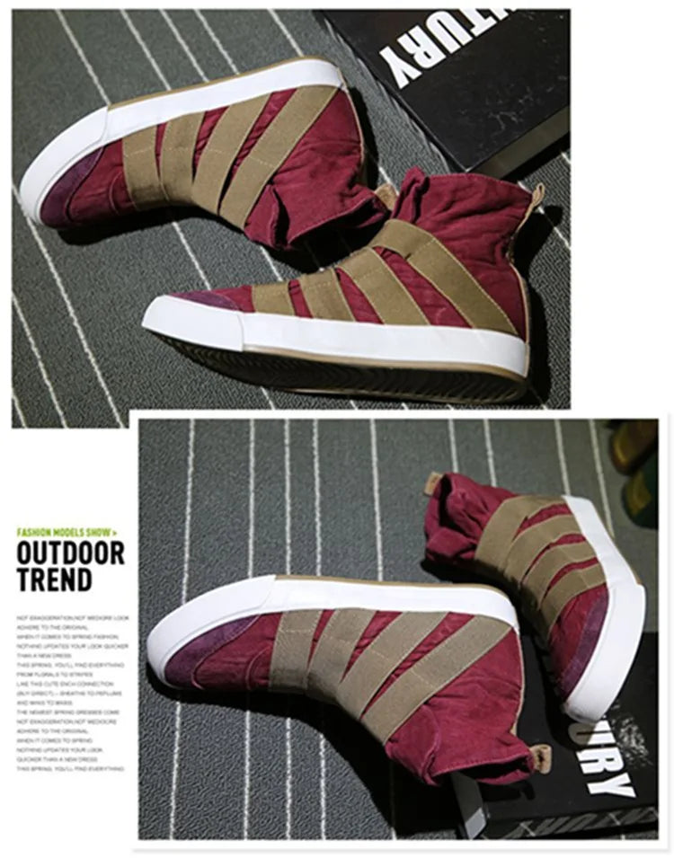 2025 Men's High-Top Slip-On Sneakers