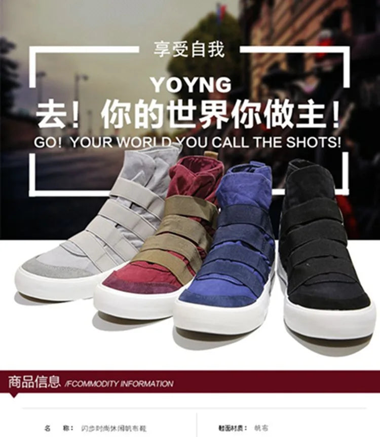 2025 Men's High-Top Slip-On Sneakers