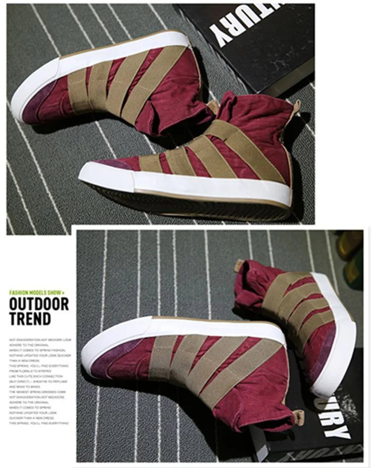 2025 Men's High-Top Slip-On Sneakers