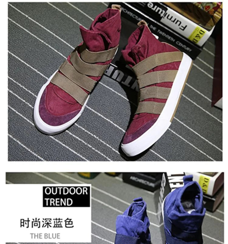 2025 Men's High-Top Slip-On Sneakers